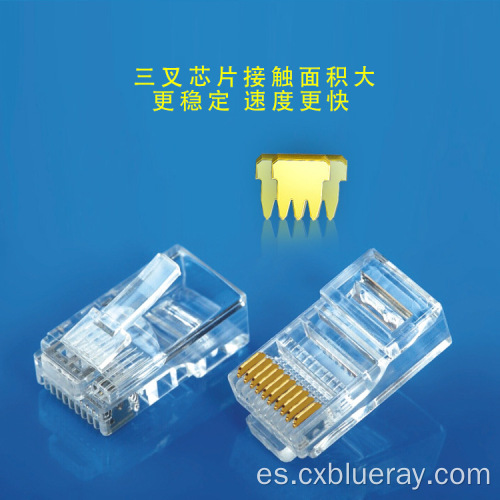 UTP 10P10C 3U Modular Modular RJ50 Conector